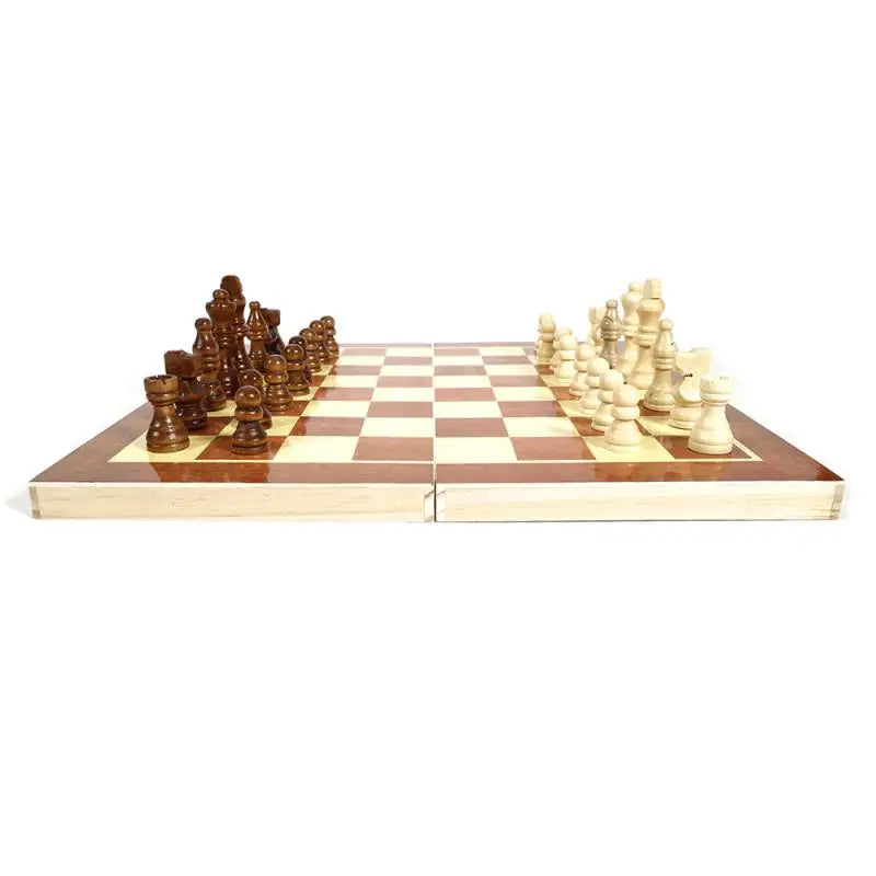 Elegant Mobile Wooden Chess Set | Foldable and Portable