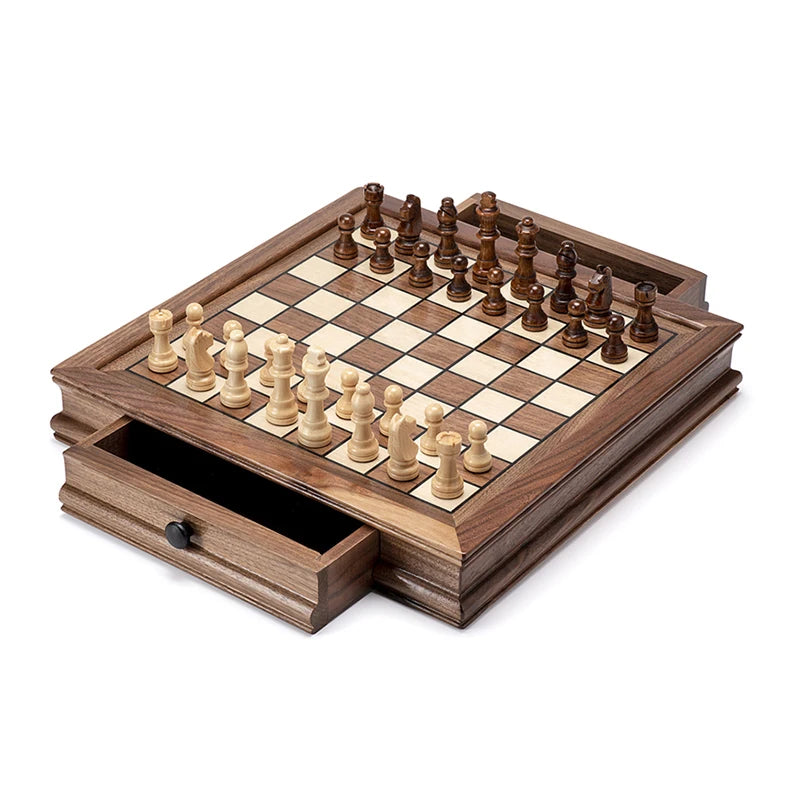 Decorative Luxury Magnetic Family Chess Set | Family Chess Set + Two Extra Queens