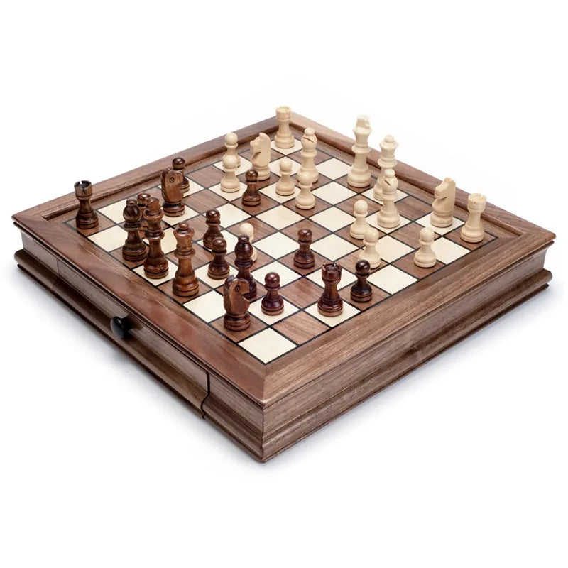 Decorative Luxury Magnetic Family Chess Set | Family Chess Set + Two Extra Queens