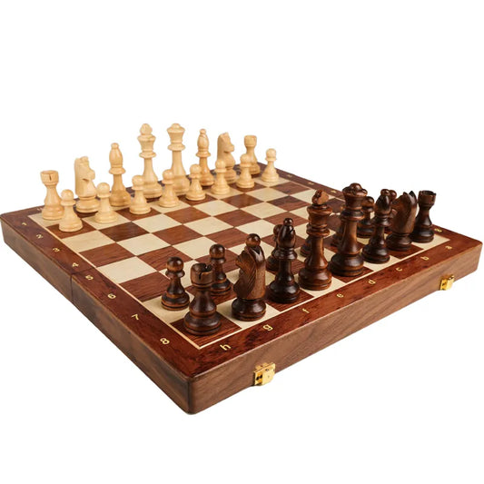 Handmade Solid Walnut Classic Chess Set | Foldable Handmade